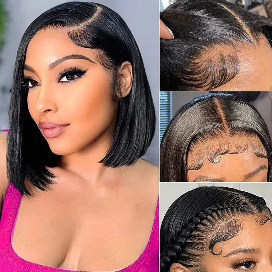 Perruque Bob Lace Front Cheveux Naturels ScalpGlow