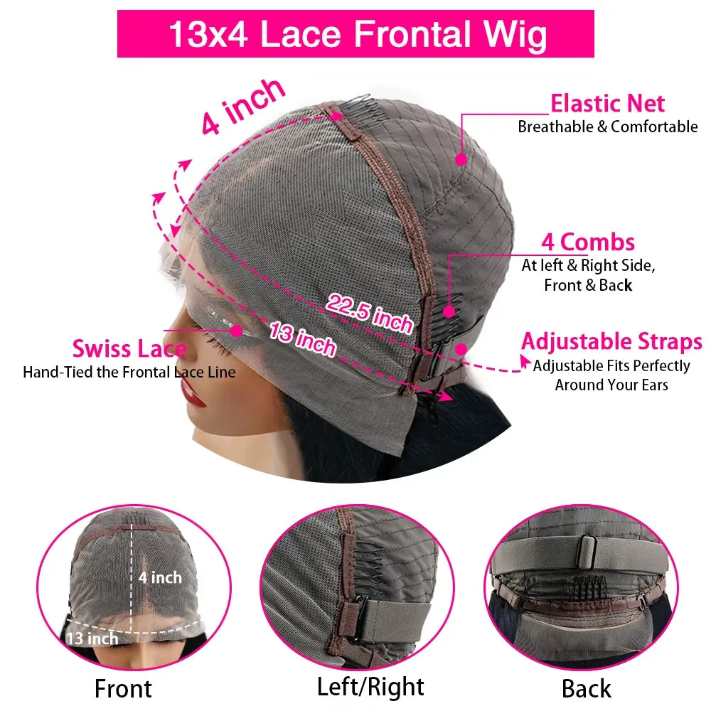 Perruque Bob Lace Front Cheveux Naturels ScalpGlow