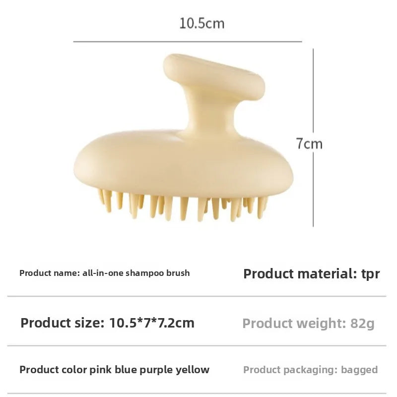 Brosse Shampoo Silicone Multifonction ScalpGlow